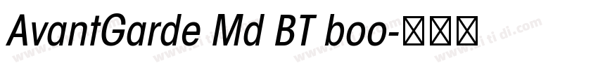 AvantGarde Md BT boo字体转换
